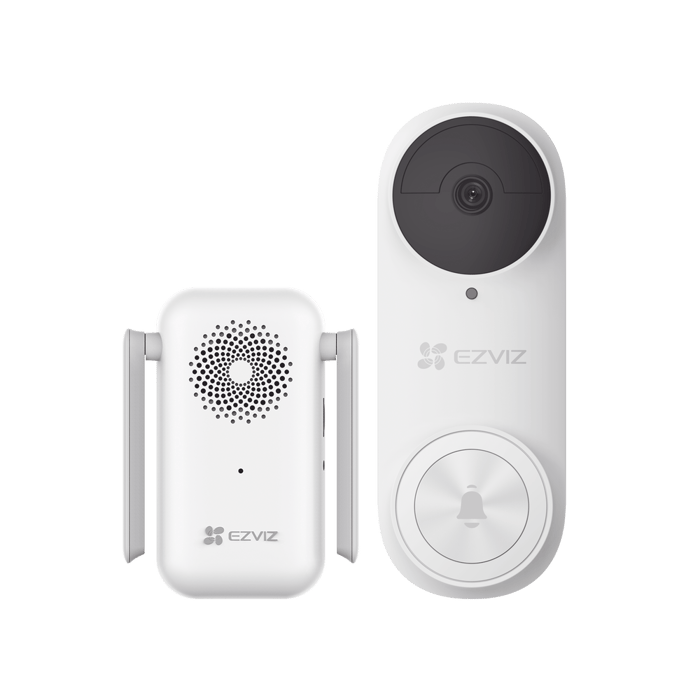 Rechargeable Battery-Powered Wi-Fi Doorbell Camera and Chime